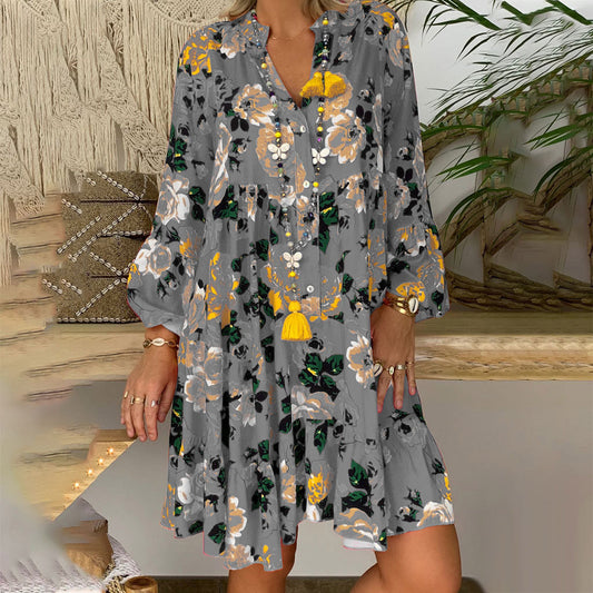 Celeste - Vestido pop con estampado floral