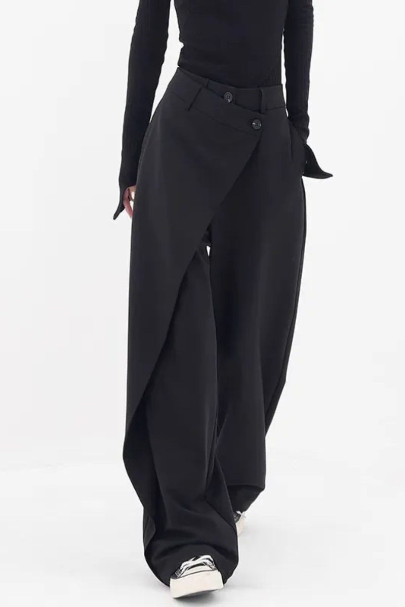Zara | Pantalones de pata ancha irregulares de mujer