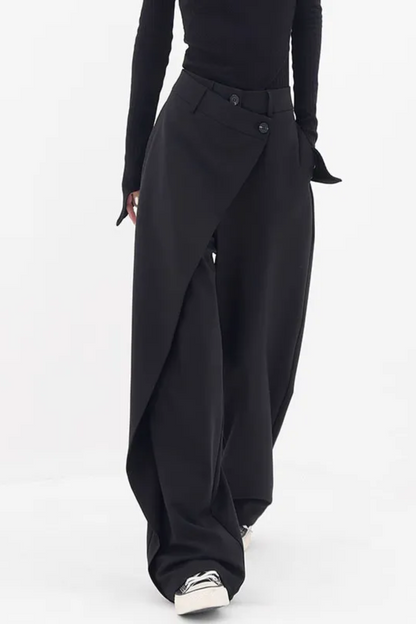 Zara | Pantalones de pata ancha irregulares de mujer