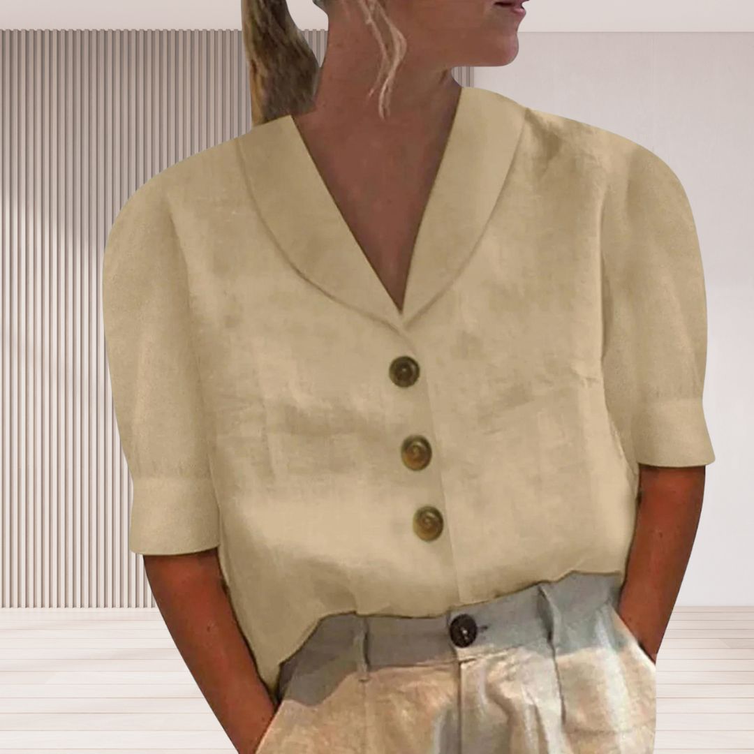Bertha - Top con cuello y botones