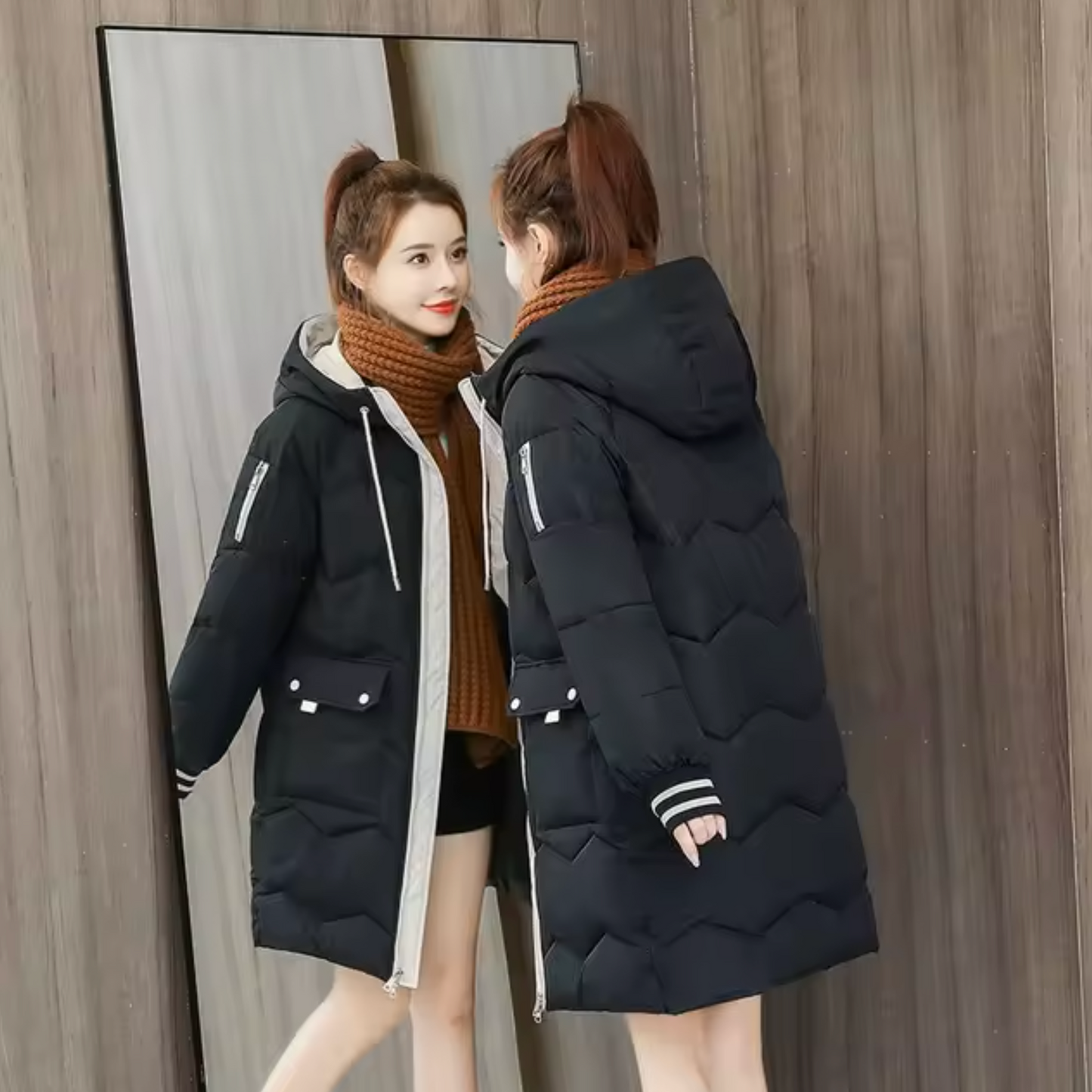 Jenna | Parka larga de algodón