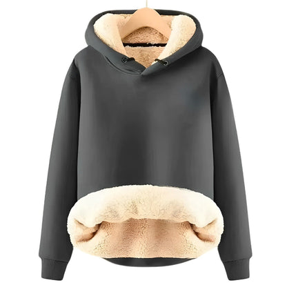 Mila | Chaqueta con capucha de forro polar Sherpa para mujer