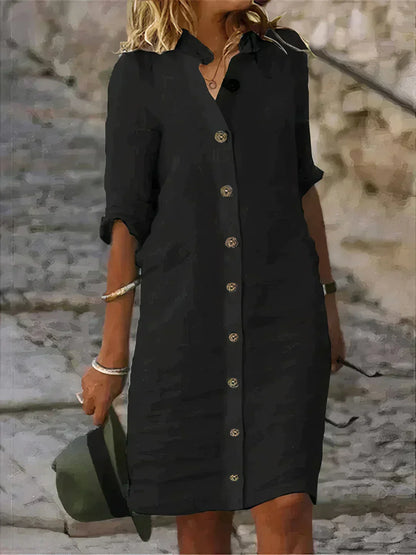Vestido de verano casual de lino