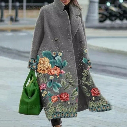 Candace | elegante abrigo con estampado floral