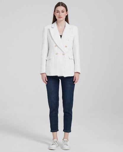 Blazer de doble botonadura para mujer