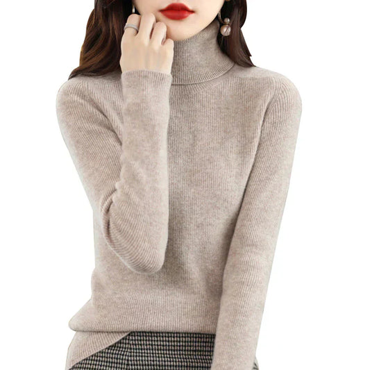 Lilae - Elegante jersey de cuello alto para Mujer