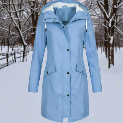 Elegante abrigo impermeable para mujer