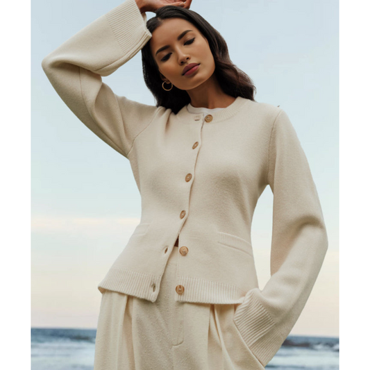 Chaqueta de punto elegante, informal y cálida para mujer