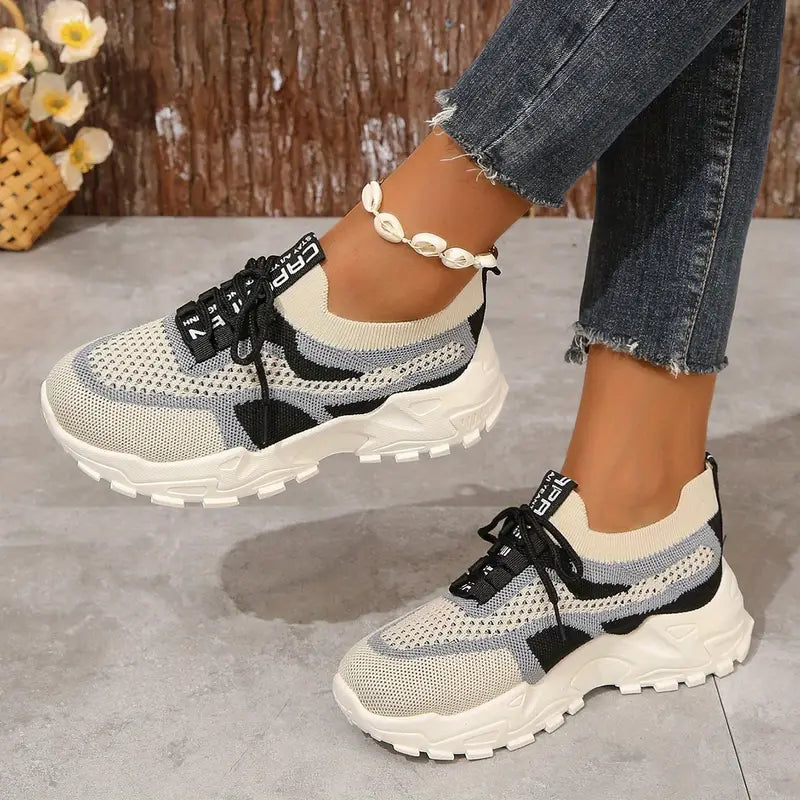 Damskie Sneakersy Na Platformie