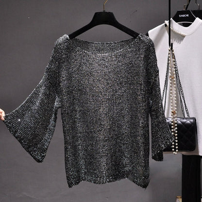 Lujoso jersey de lentejuelas: elegancia y brillo