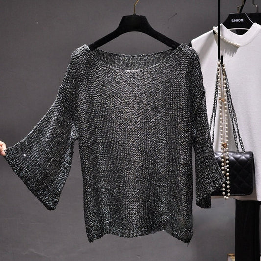 Lujoso jersey de lentejuelas: elegancia y brillo