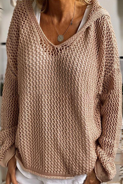 Paula | Sudadera de punto con capucha