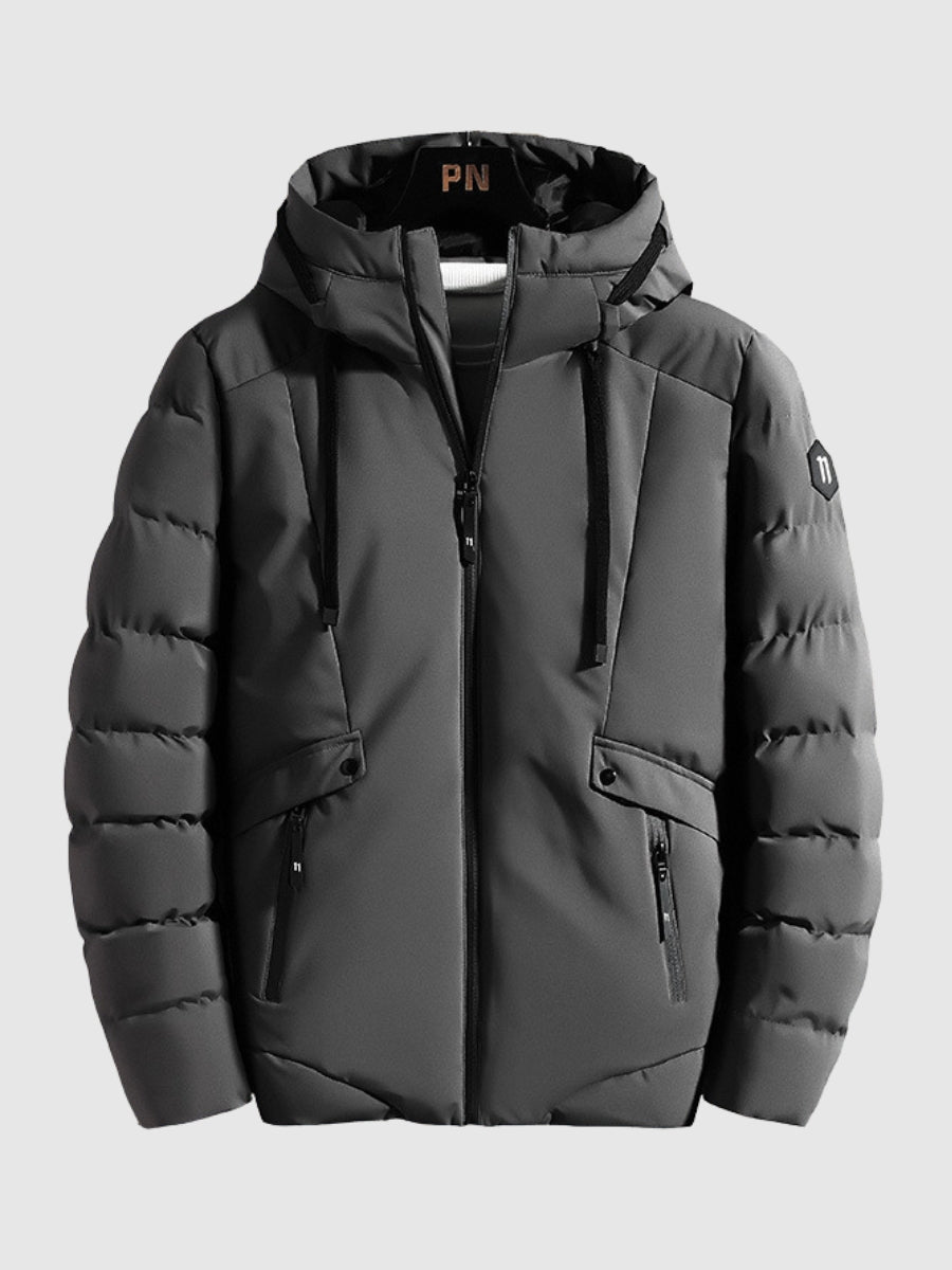 Elegante chubasquero de longitud media con cremallera y cintura ajustable para mujer | Ideal para otoño/invierno
