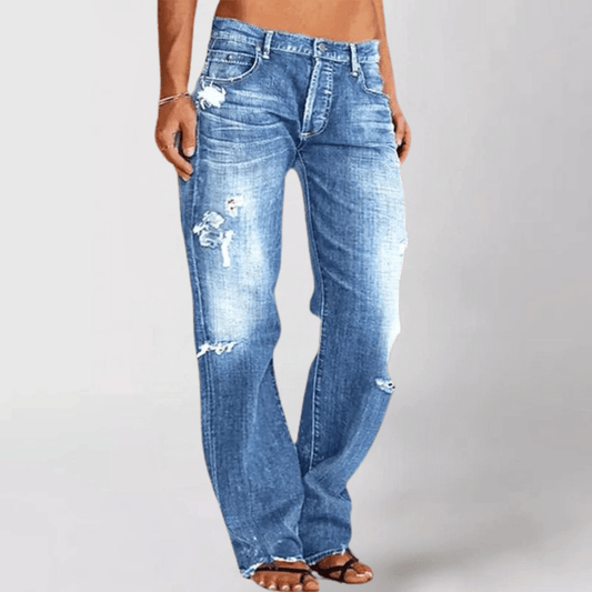 Vaqueros de mujer | Con agujeros | Denim duradero | Ideal para uso diario