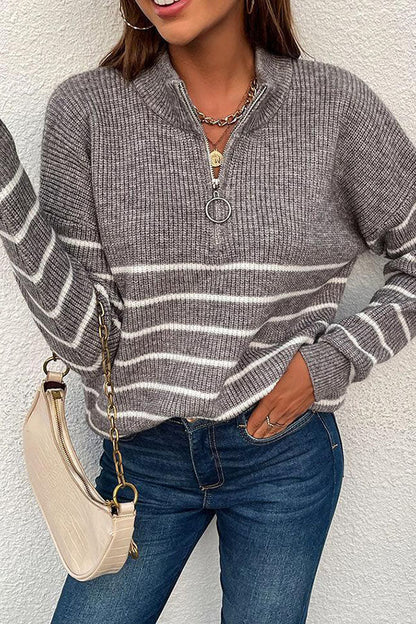Ulla Sweater | Jersey casual media cremallera