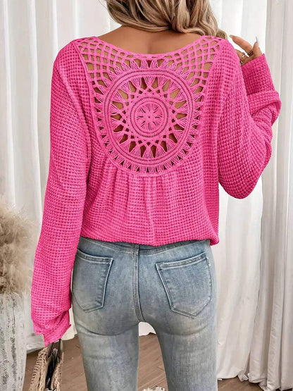 Jersey de punto para mujer con cuello en V