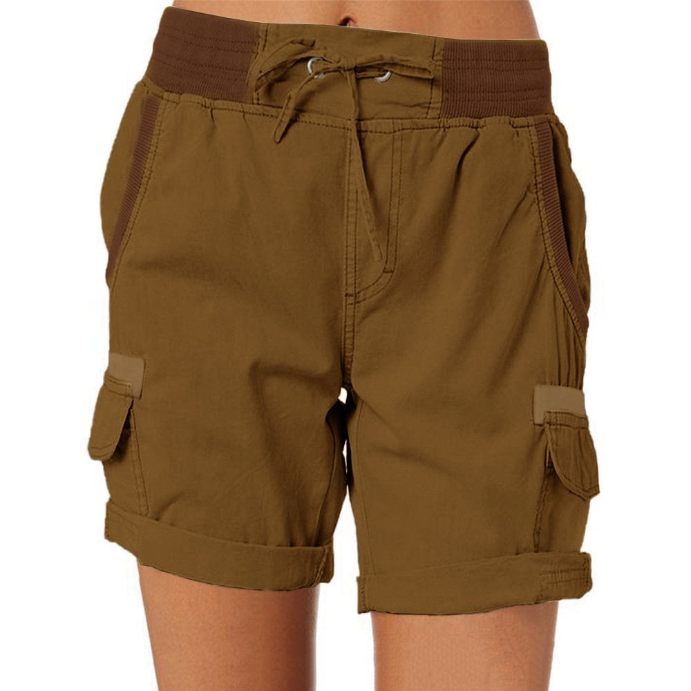 Pantalones cortos casual de cintura alta para mujer