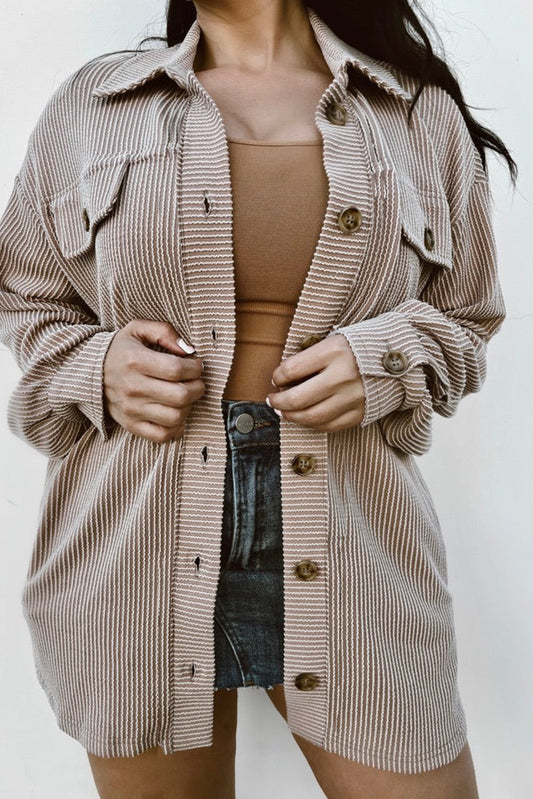 Chaqueta de cordón con hombros caídos gris oscuro