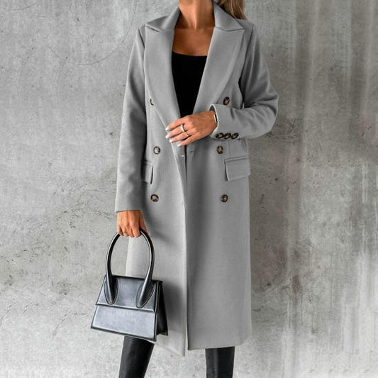 Chaqueta de invierno con solapas para mujer