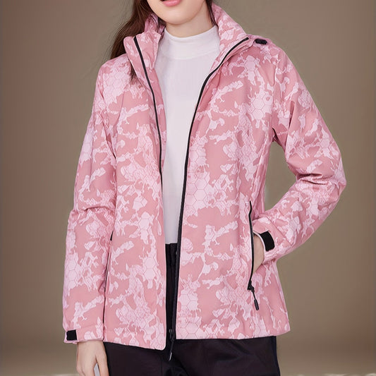Elise | Cortaviento con estampado de camuflaje Chaqueta deportiva outdoor para mujer