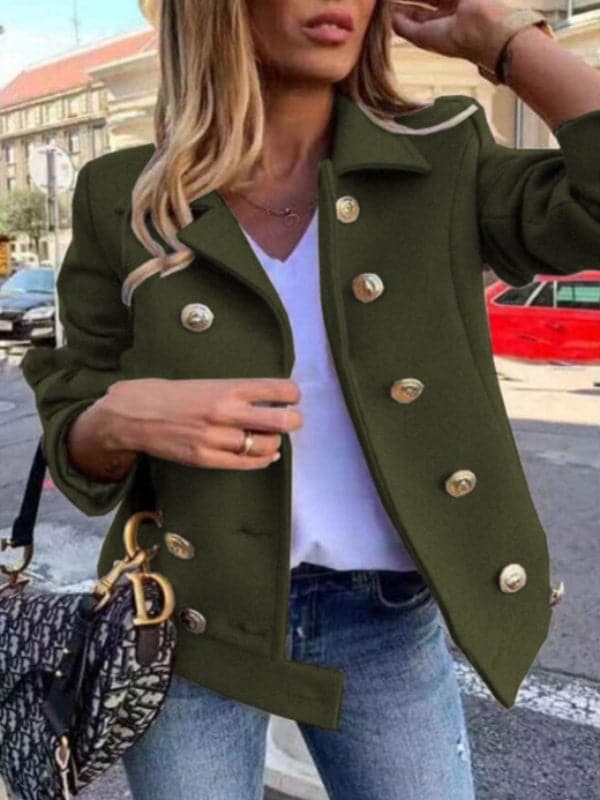 Jenny - Chaqueta corta de diseño con botones dorados