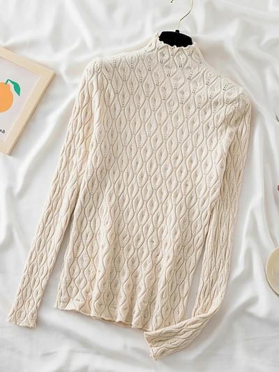 Nigella - Elegante jersey de cuello alto para mujer