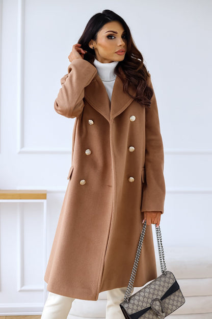 Clara | Abrigo de lana con doble botonadura para mujer, elegante y cómodo