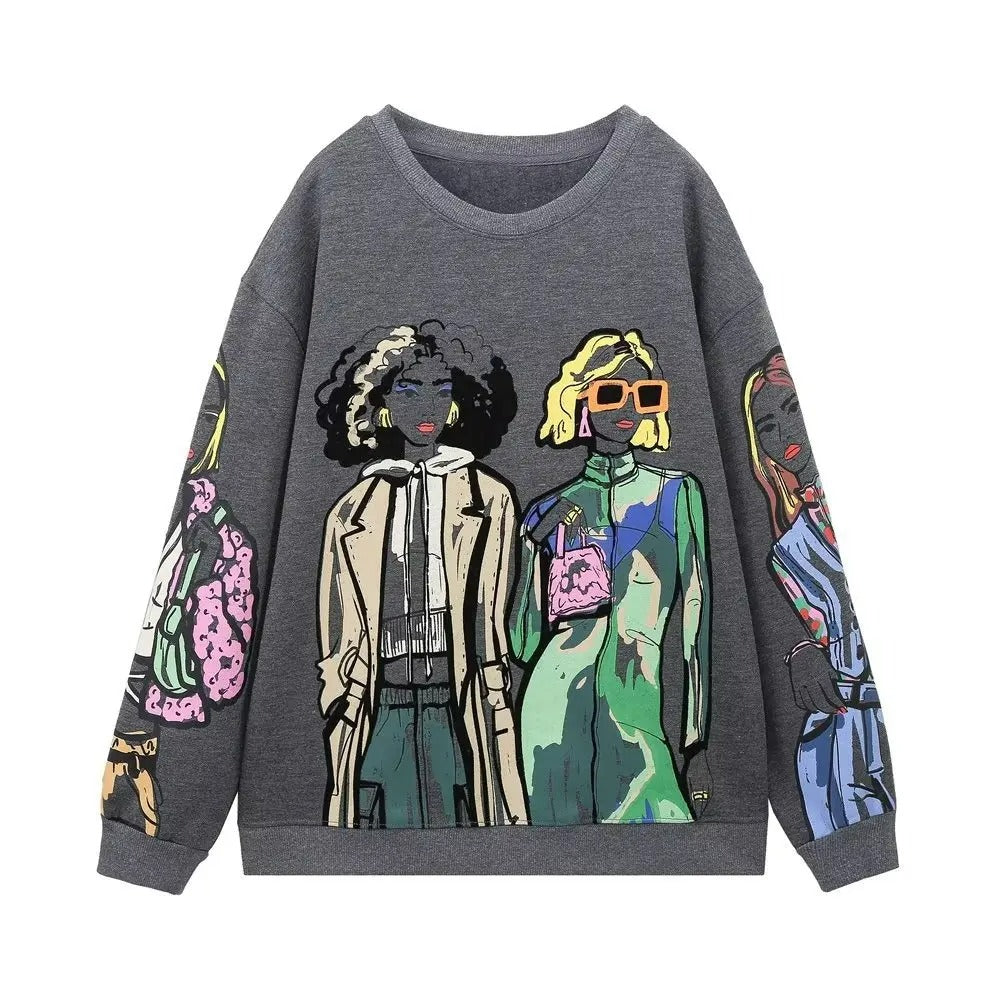 Amelie | Sudadera holgada con estampado para mujer