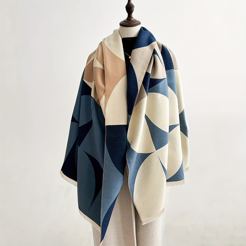 Aelvoria™ | Bufanda cálida con estampado geométrico