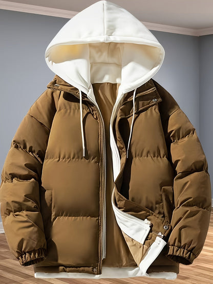 Chaqueta de invierno con cremallera gruesa y gruesa para hombre | Perfecta para actividades al aire libre