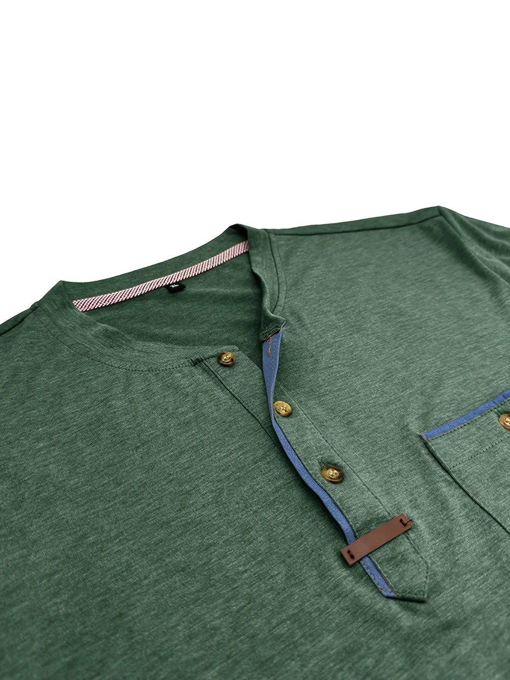 Męska Koszulka Henley Guzikami