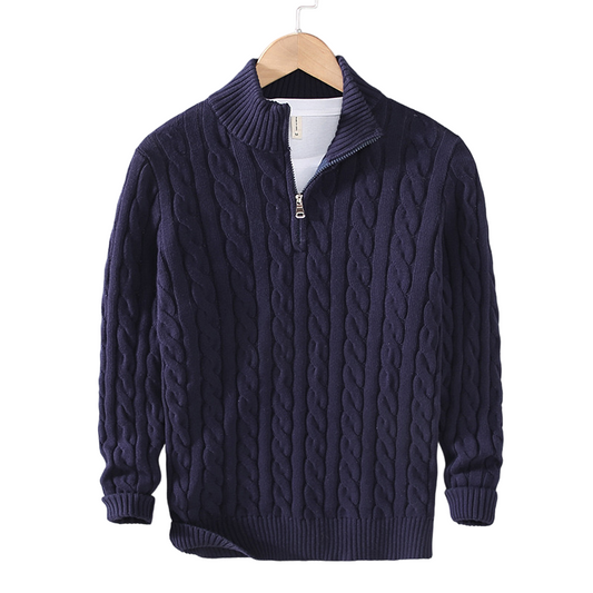 Lorentis™ | Jersey de punto de lujo con moderno cierre de cremallera