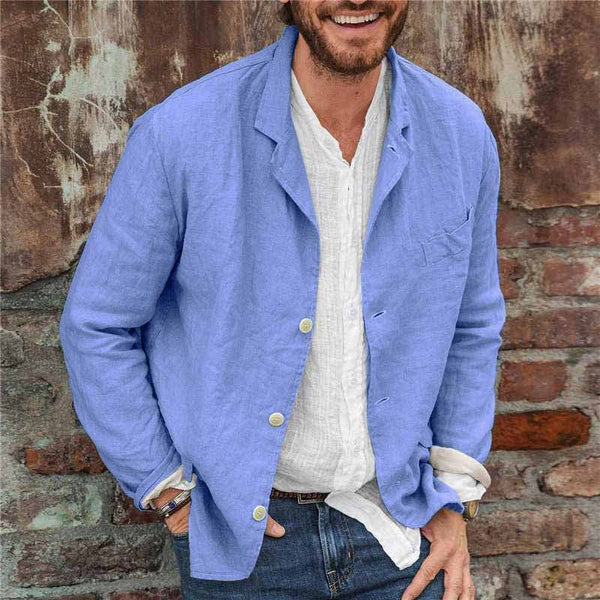 Chaqueta de algodón y lino