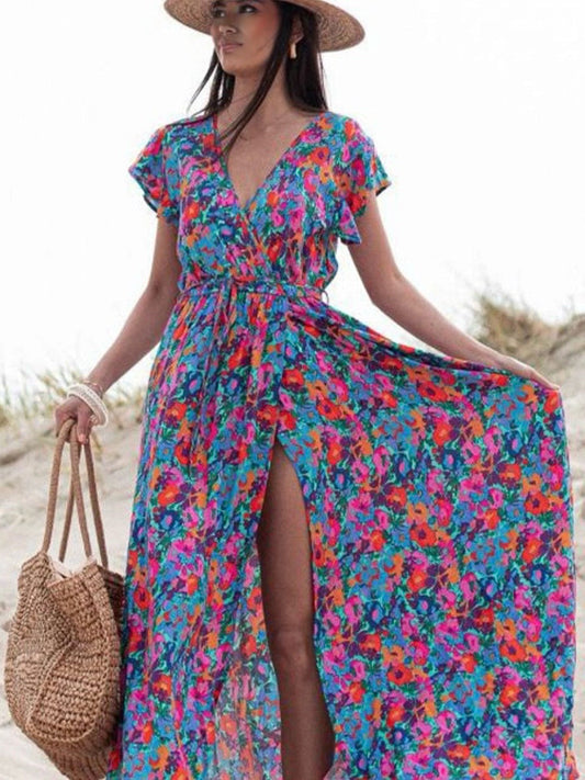 Light boho floral dress