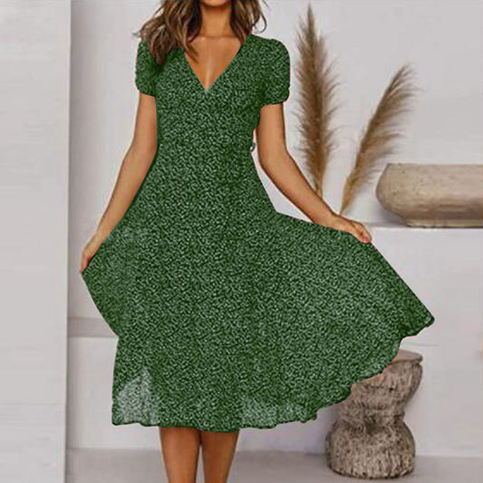 Aireado vestido de verano en línea A con escote en V