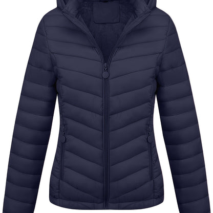 Fien | Chaqueta con capucha y cremallera y bolsillos inclinados
