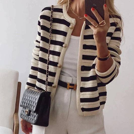 Angela | Chaqueta de rayas con botones