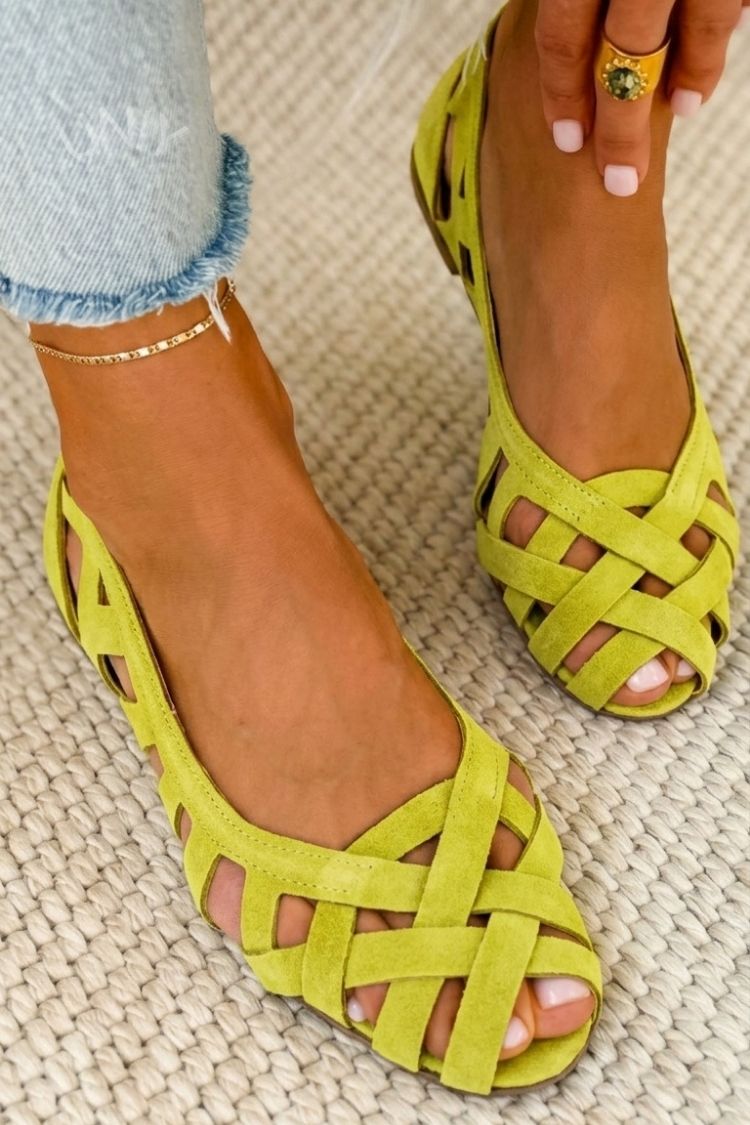 Buty Damskie Płaskie Ażurowe