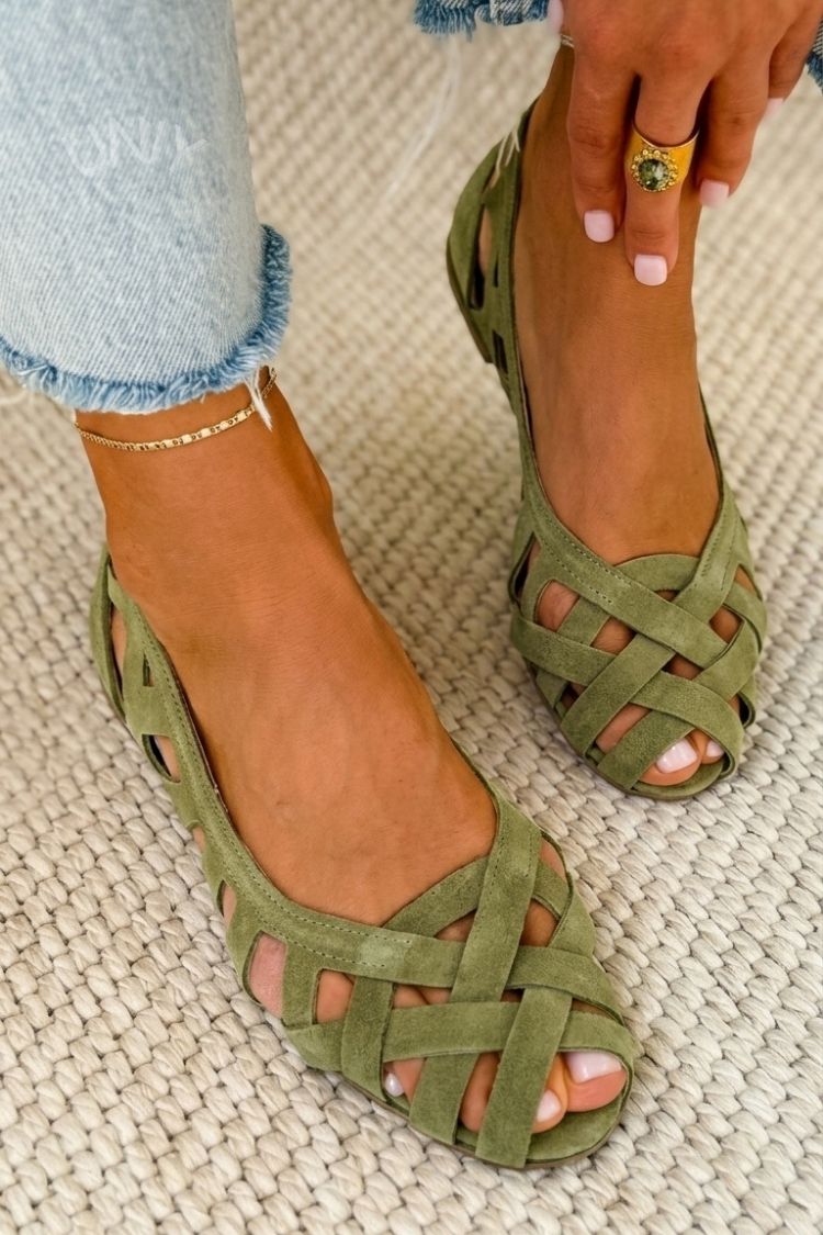 Buty Damskie Płaskie Ażurowe