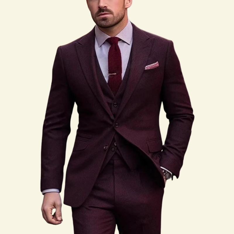 Męski Garnitur Slim Fit