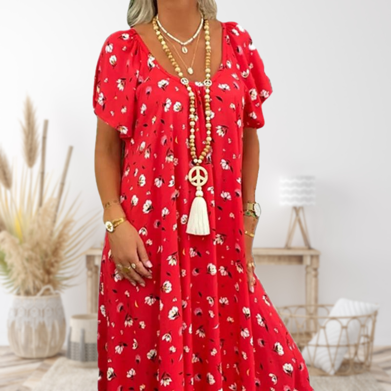 Vestido largo clásico en estilo boho.