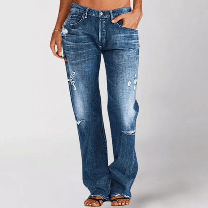 Vaqueros de mujer | Con agujeros | Denim duradero | Ideal para uso diario