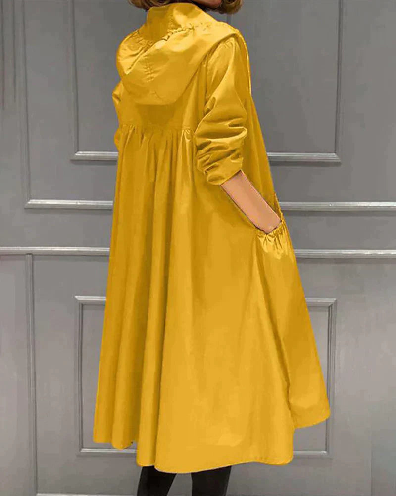 Chic y elegante mackintosh semialto para mujer