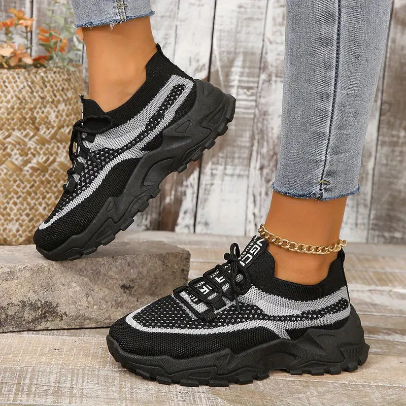 Damskie Sneakersy Na Platformie