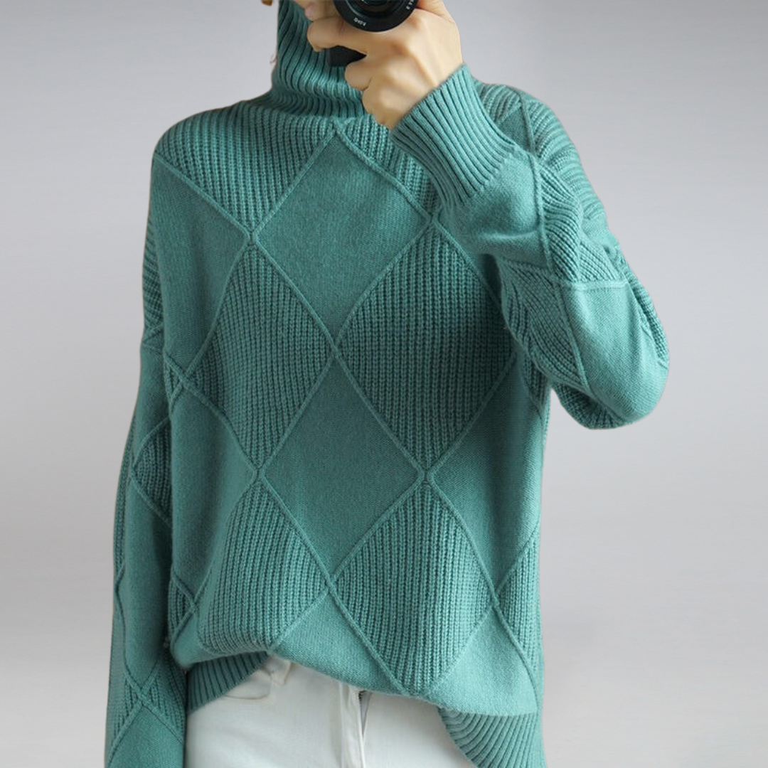 Françoise | Lujoso jersey de cuello alto