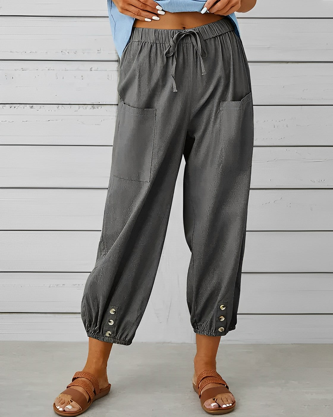 Pantalones anchos con cintura alta