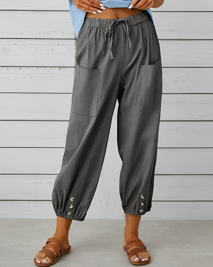 Pantalones anchos con cintura alta