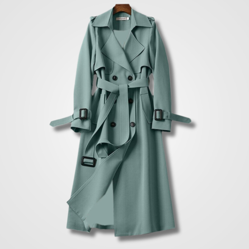Qima Jacket | Elegante Chaqueta Larga Trench Coat