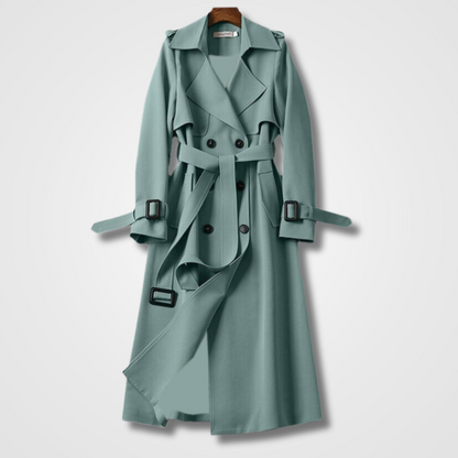 Qima Jacket | Elegante Chaqueta Larga Trench Coat