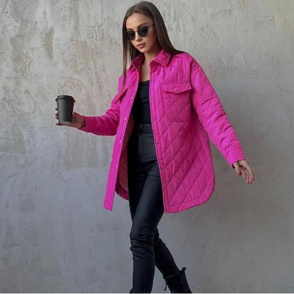 Chaqueta acolchada | Elegante | Cierre con botones, Bolsillos espaciosos | Ideal para el otoño